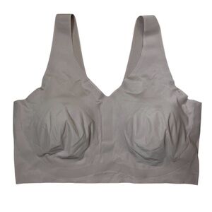 HANES Smooth Sleek Seamless Wireless Bralette Pullover Bra Gray Beige 2XL